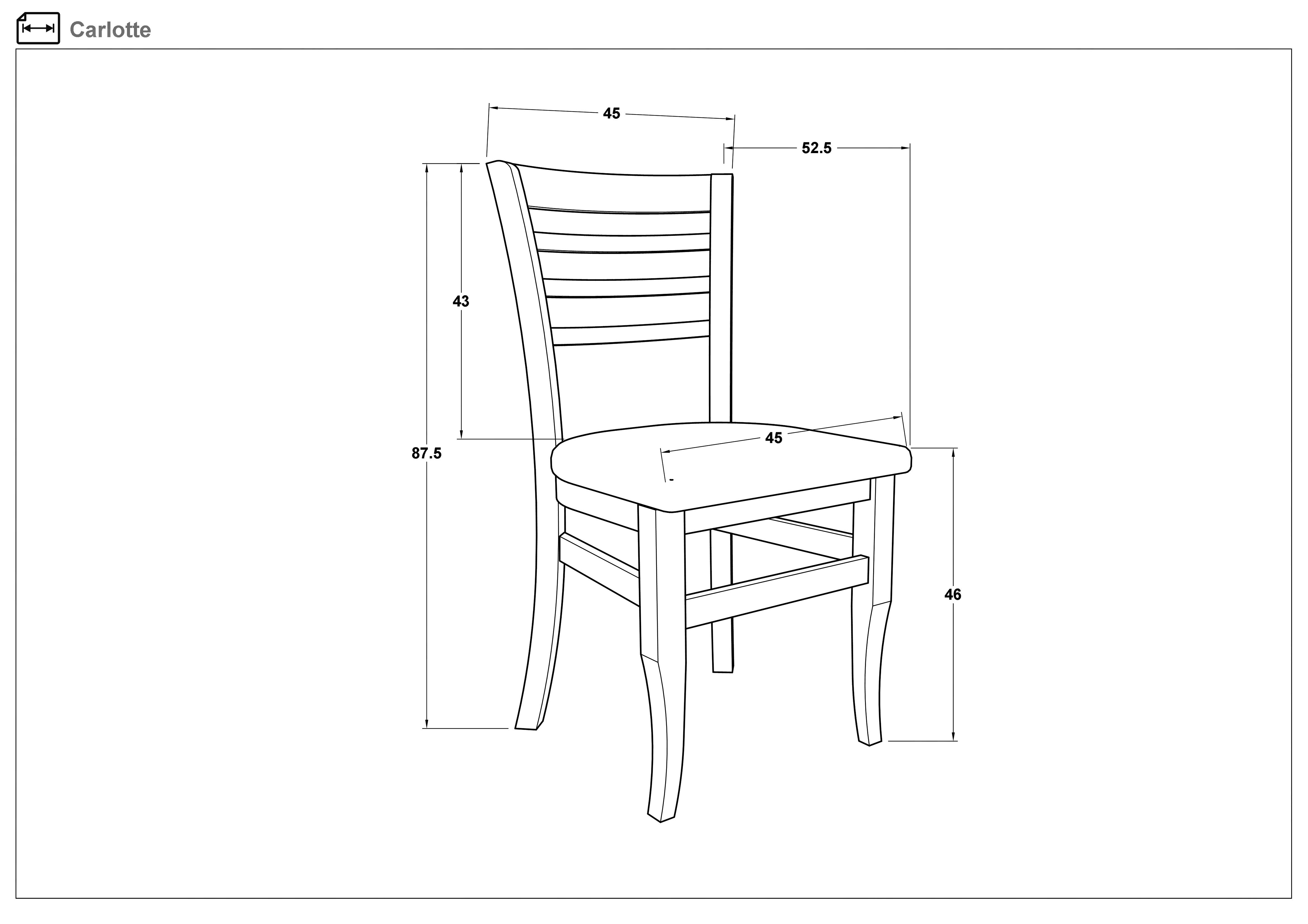 Dining chair Carlot, Wenge with light brown seat  2
