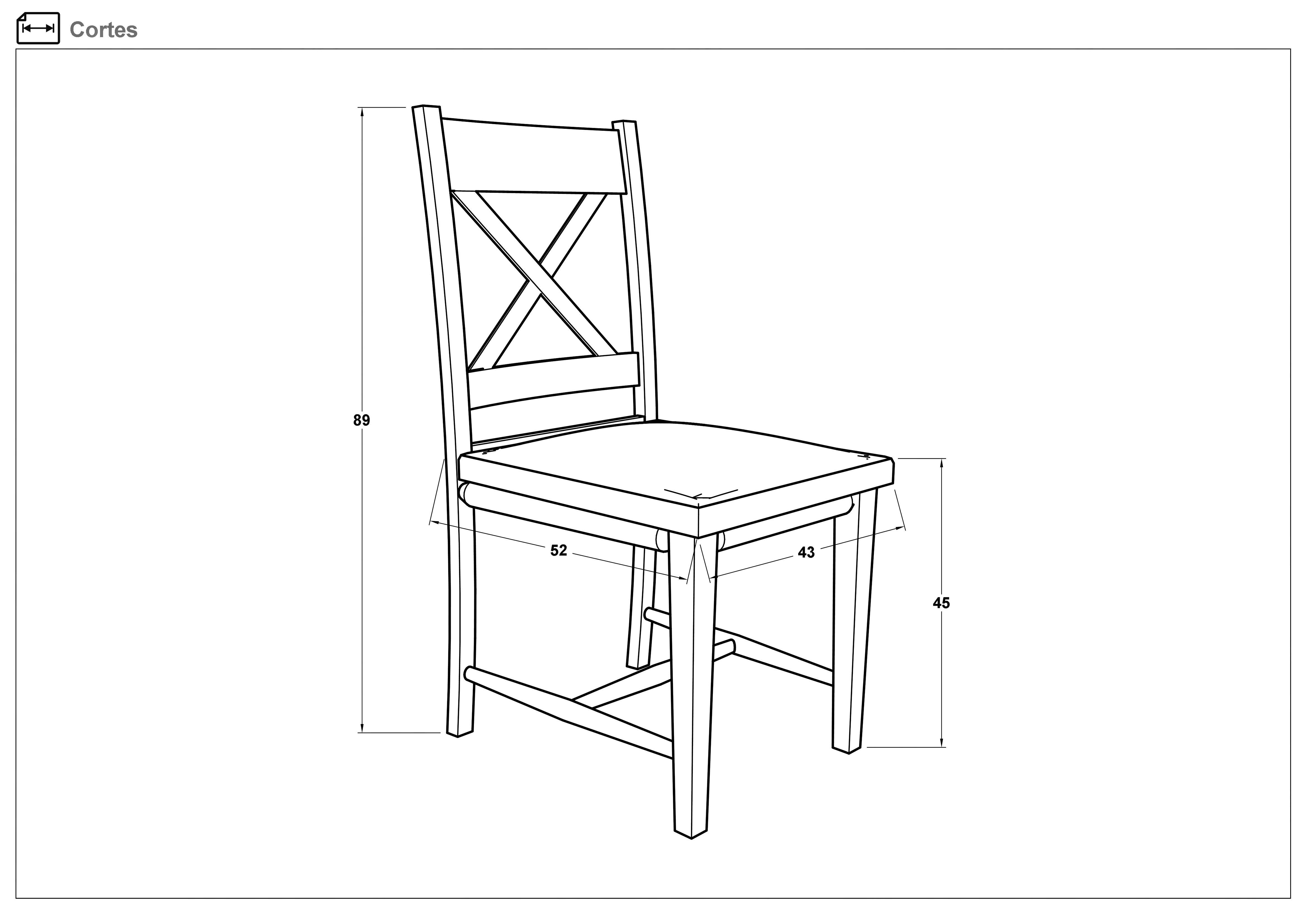 Dining chair Cortes, white with grey seat  2