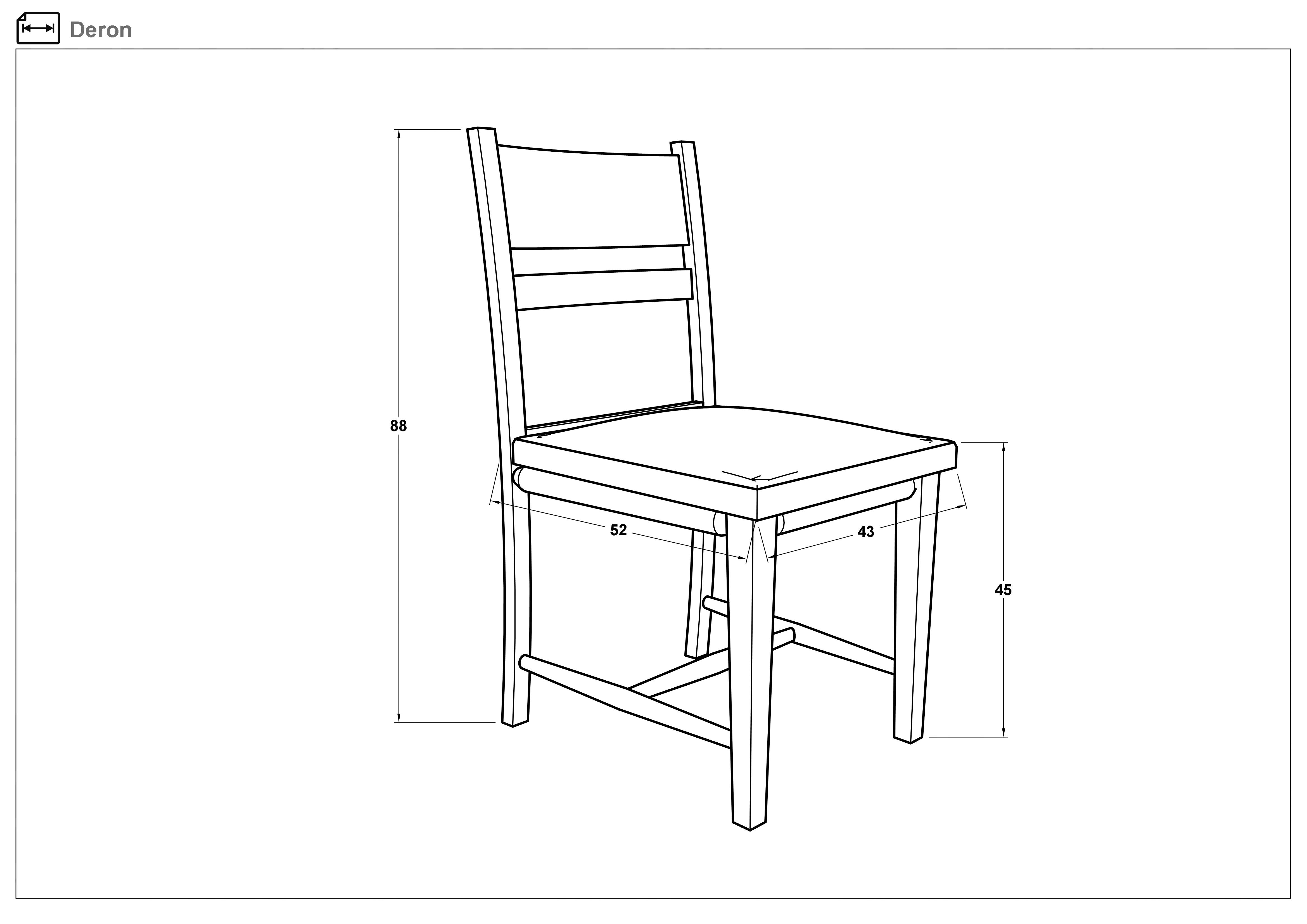 Dining chair Deron, Wenge with brown seat  2