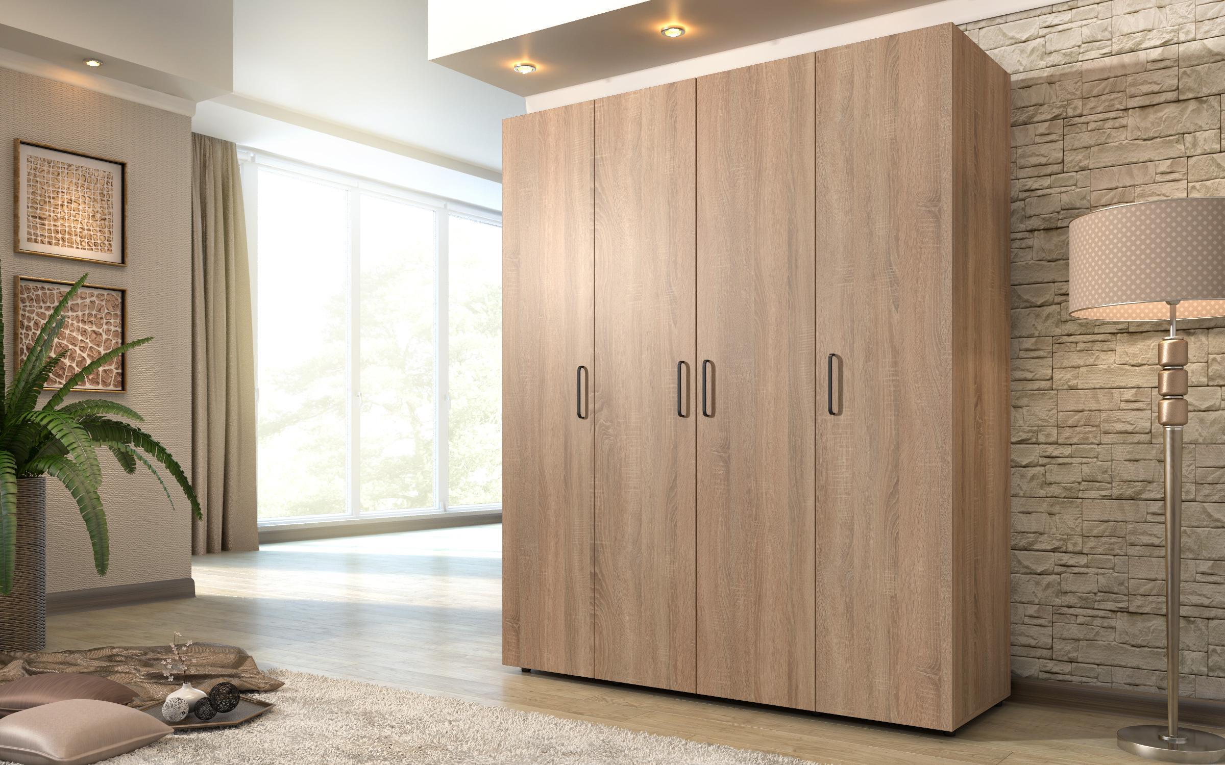 Four-winged wardrobe Moon, Sonoma oak  1