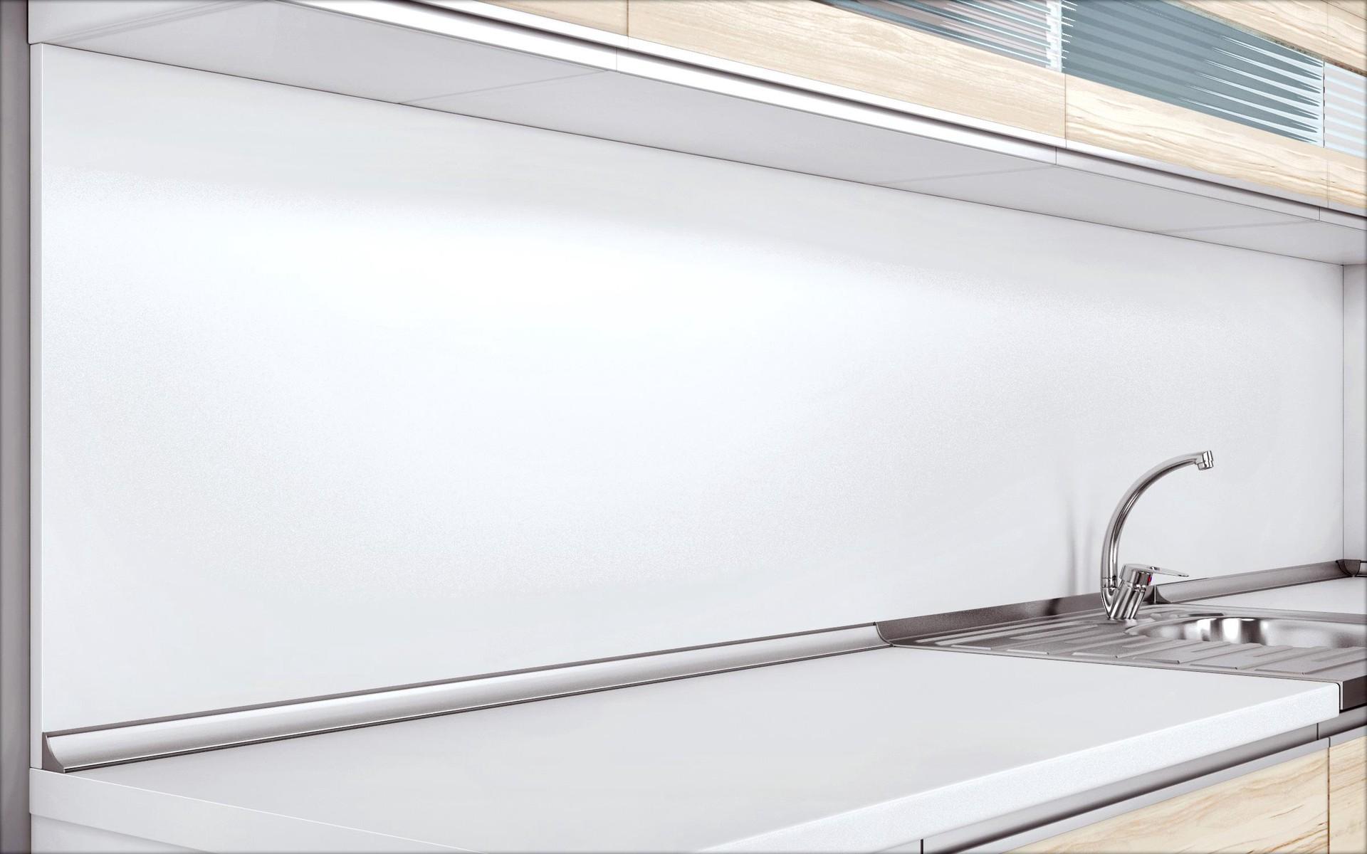 15mm/1200mm Kitchen backsplash, white shagreen  1