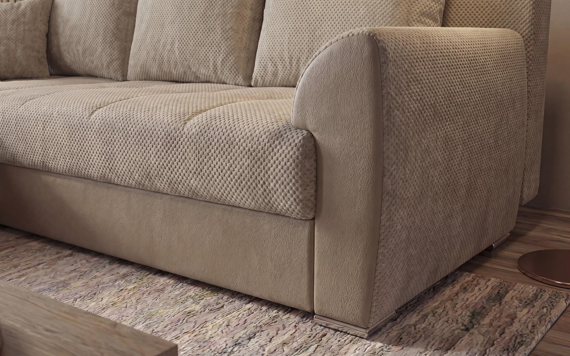 Extendable corner sofa Lumis, beige + grey beige  5