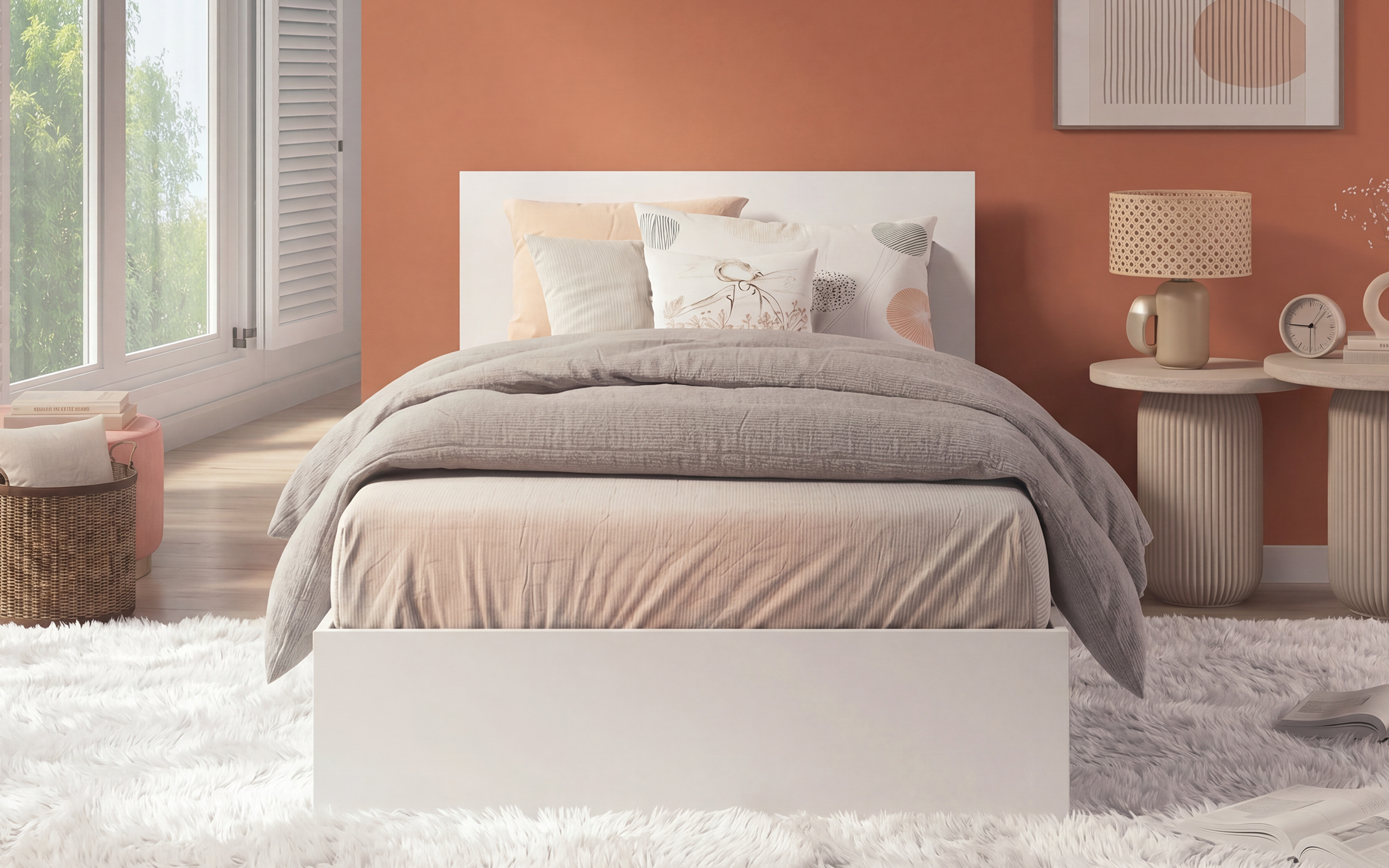 Bed for mattress 90/200 Easy, white  4