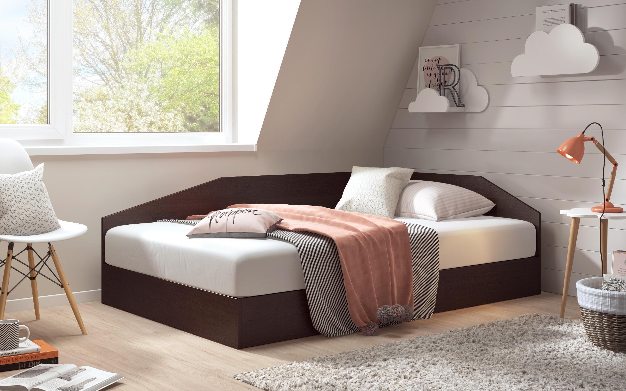 Bed 120/190 Ralitsa + mattress Neo Dream, Wenge  1