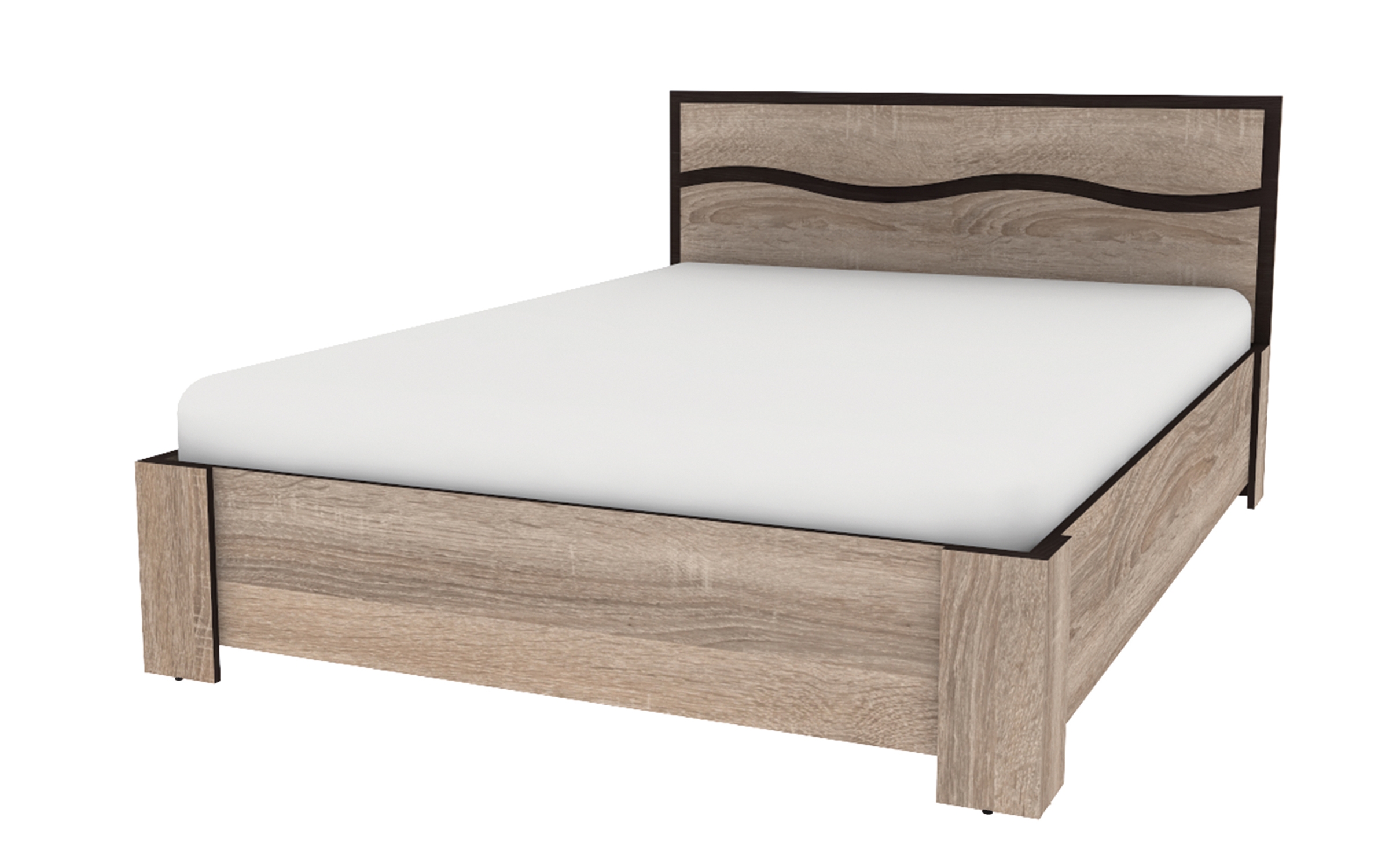 Double bed Viela 160/200, Sonoma truffle + Wenge magic  4