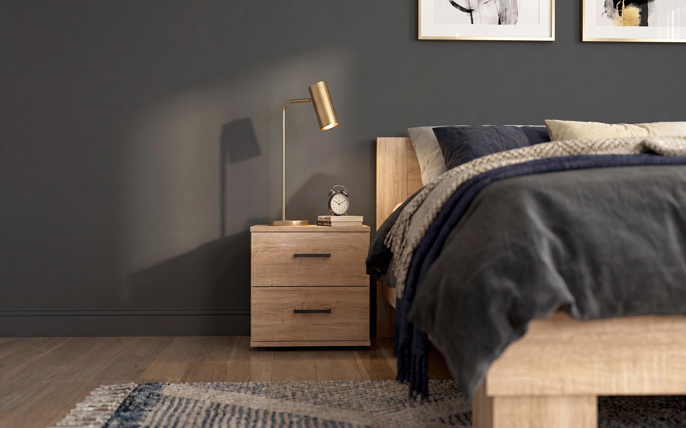 Bedroom furniture set for mattress 160/200 Vento, Natural oak  4