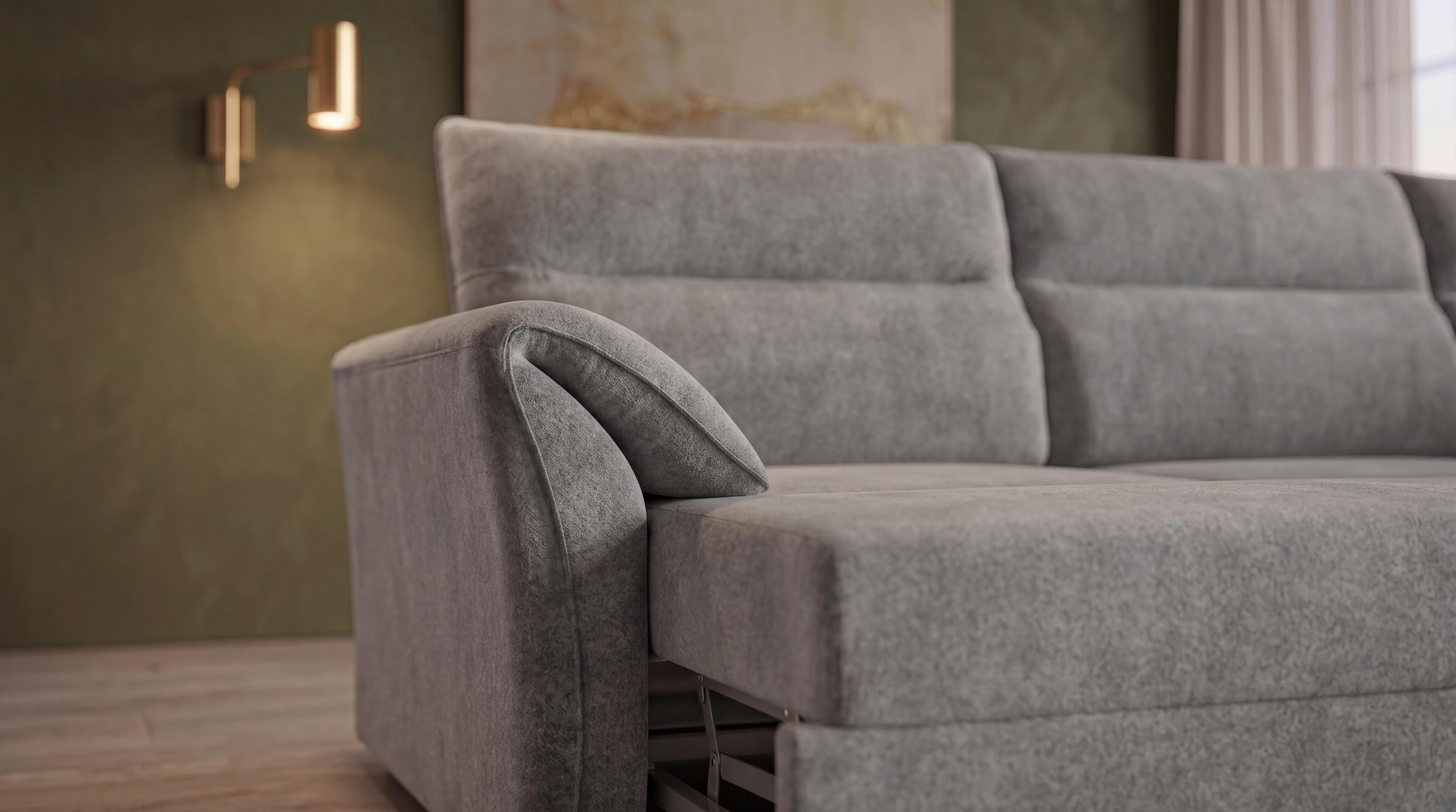 Extendable corner sofa Parmo, light grey  3