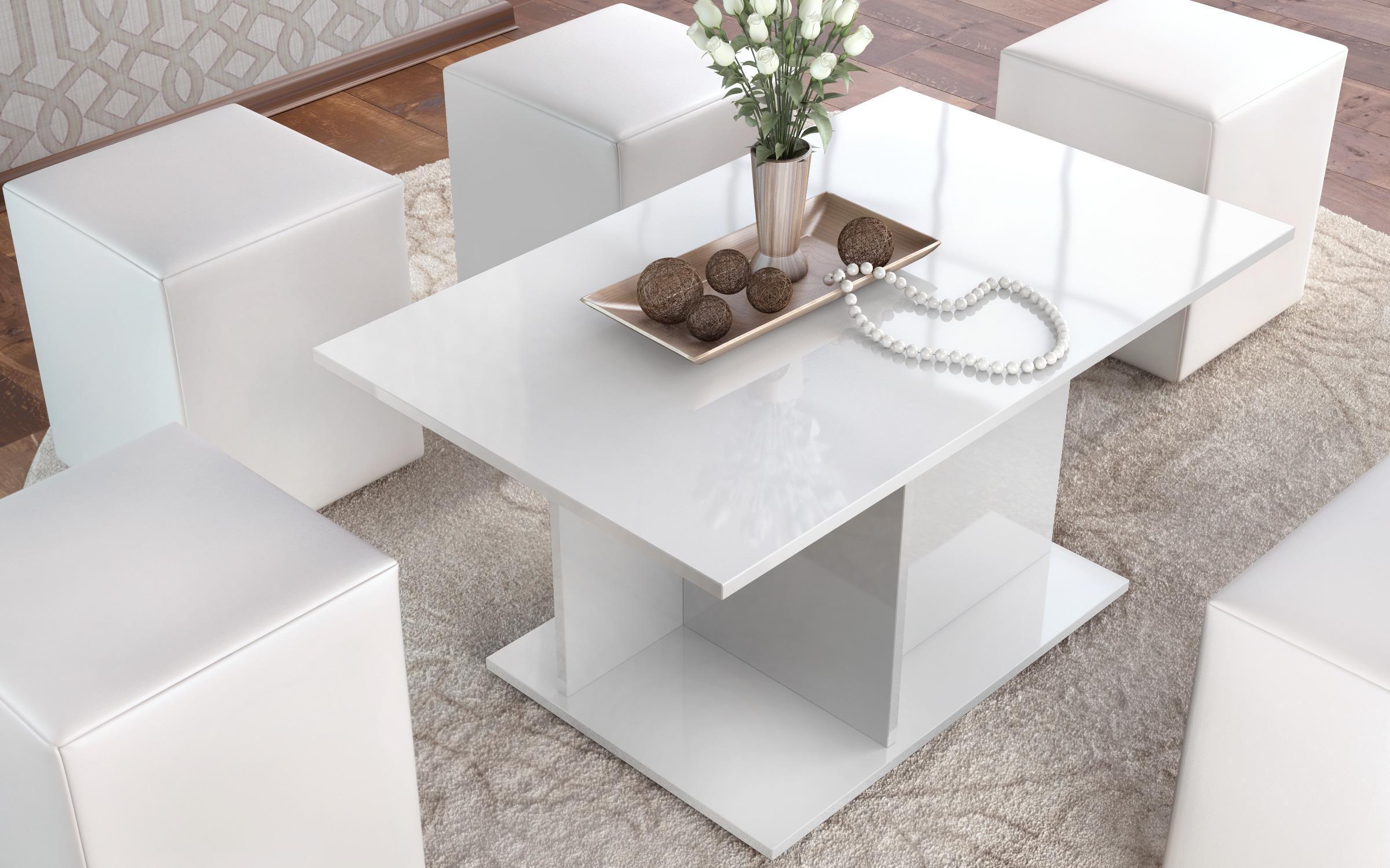 Coffee table Tyra, white gloss  1