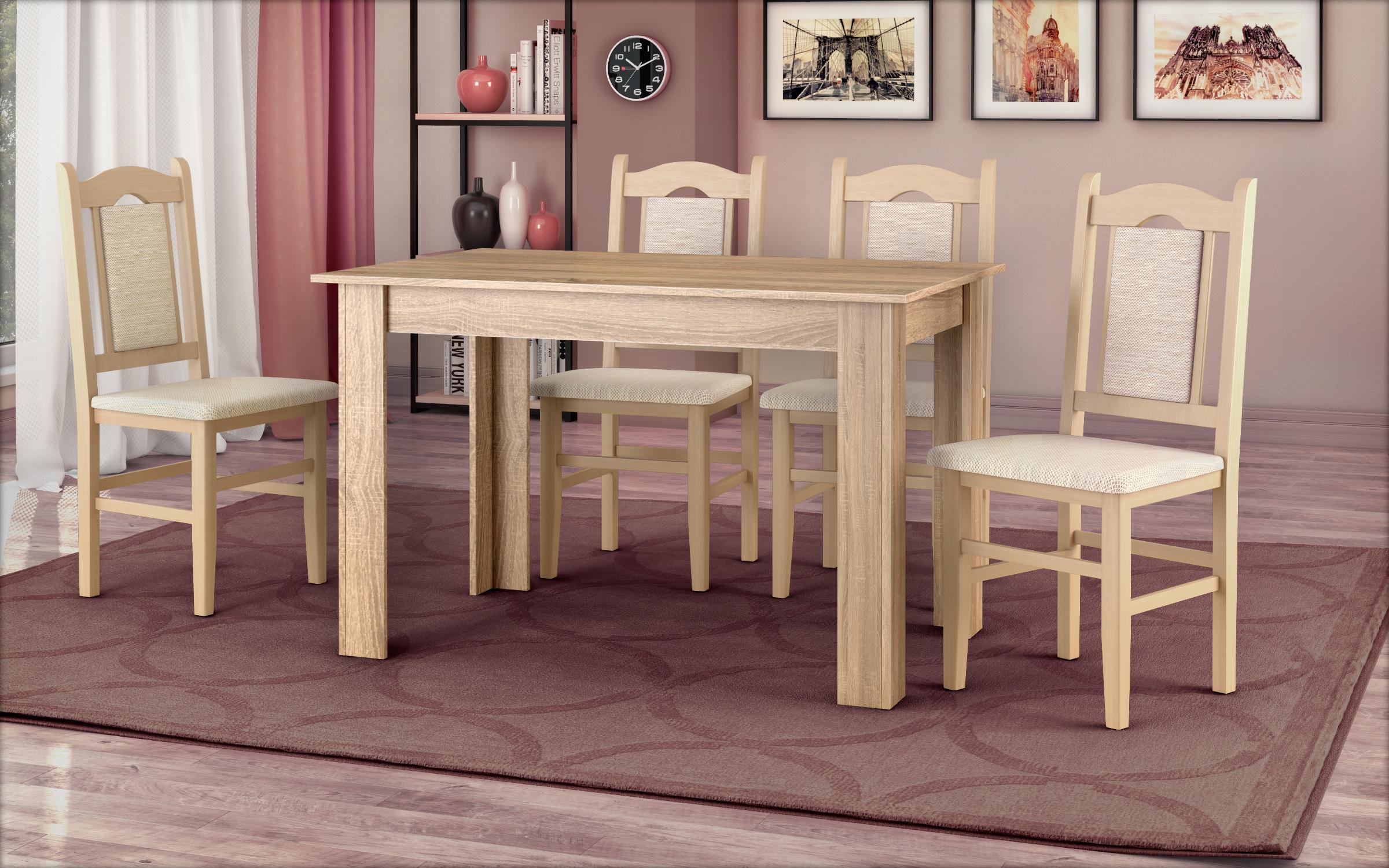 Kitchen with included thermo countertop + dining table Darina, Sonoma oak  3