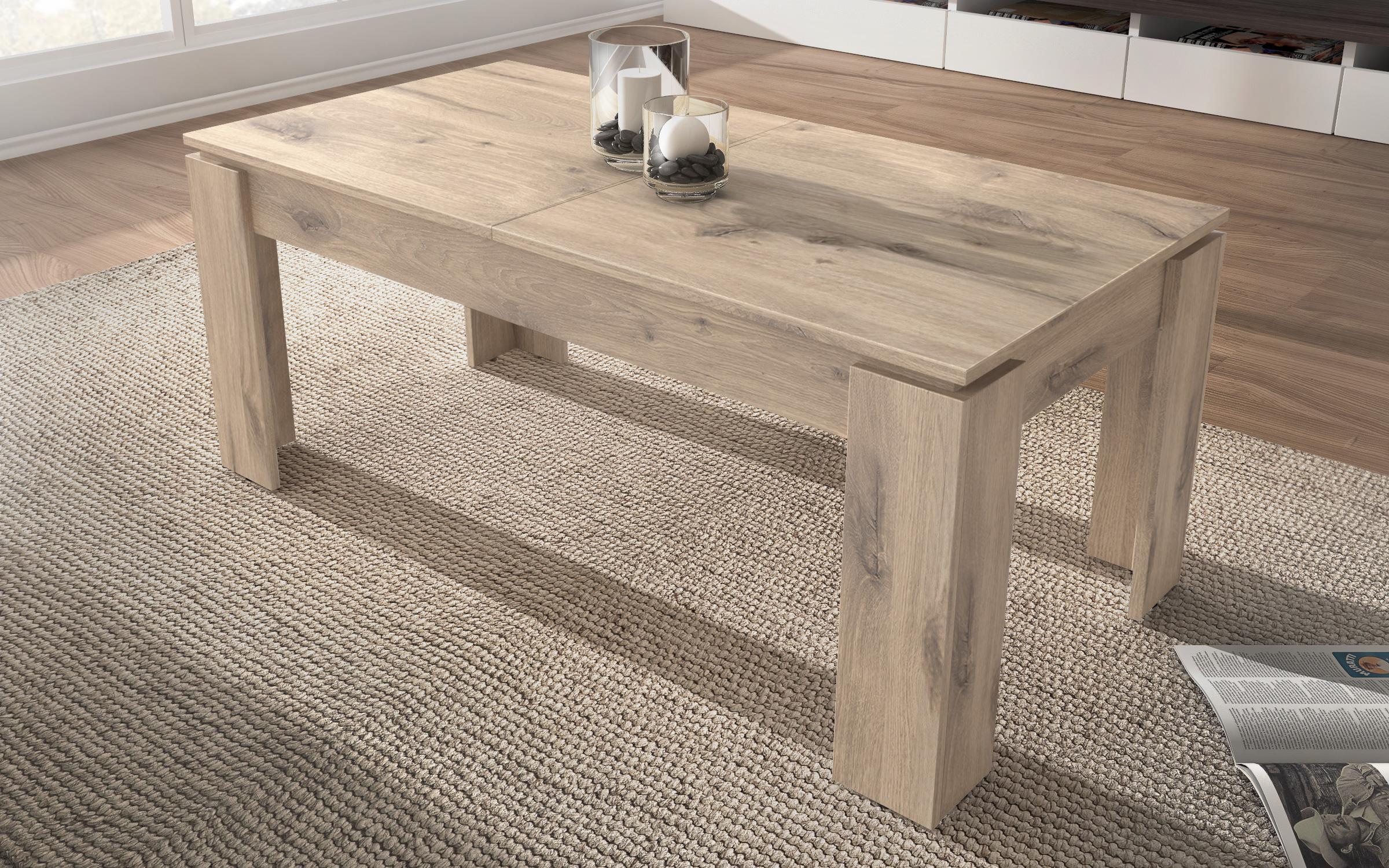 Coffee table /extendable/ Vitara, light Scandinavian oak  4