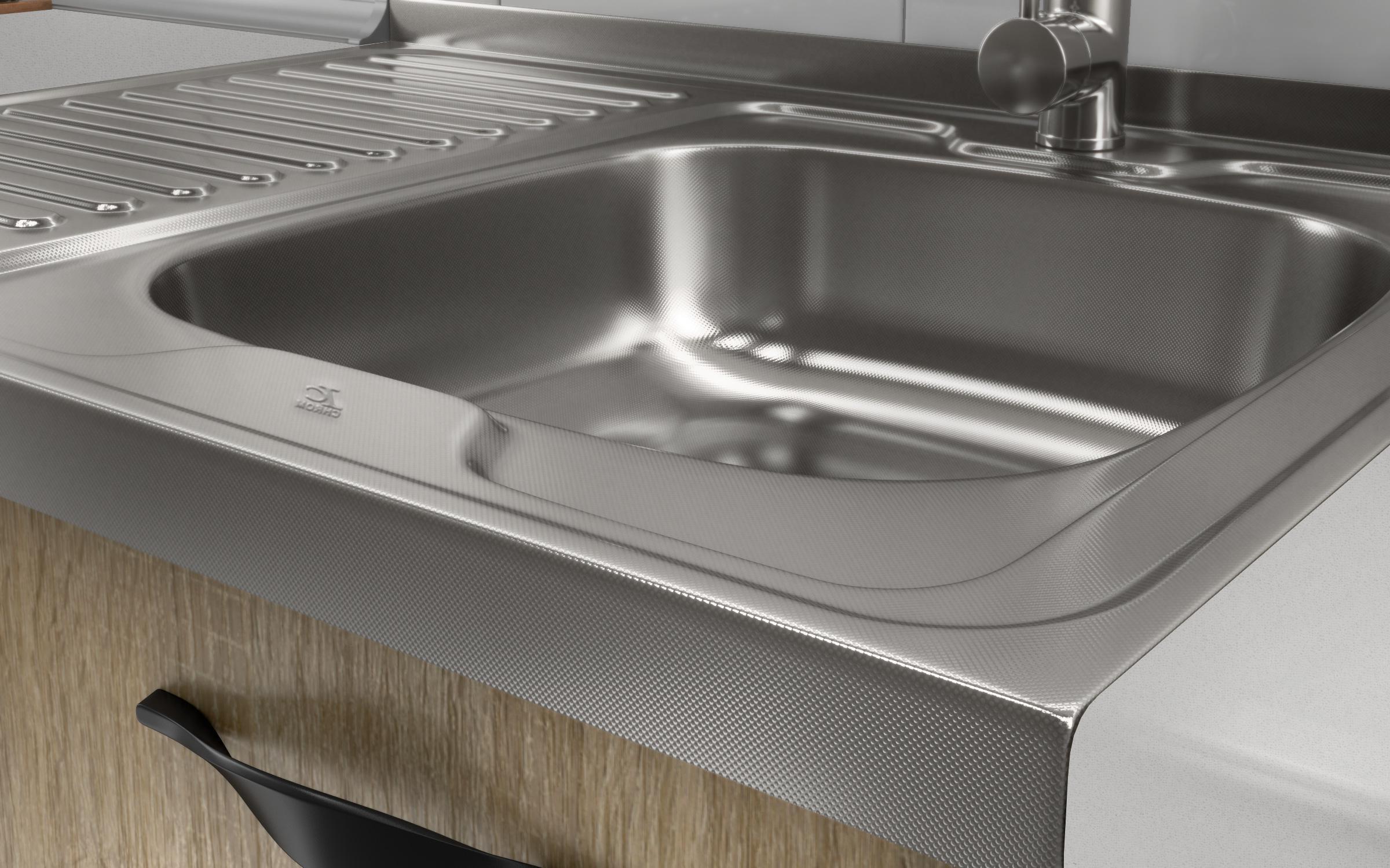 Board sink 8660А, chrome , depth 15 cm  2