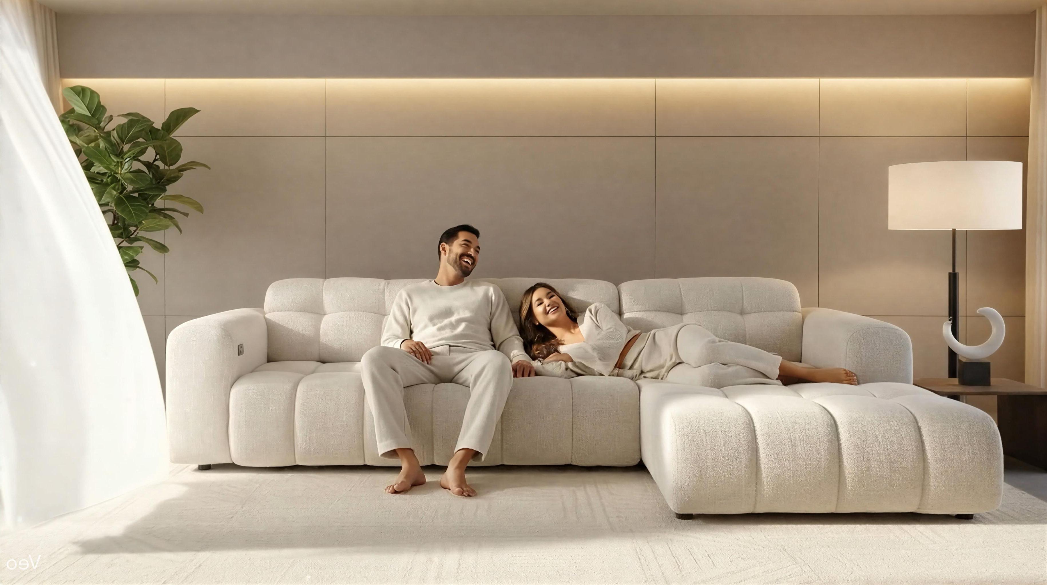 Extendable corner sofa with electric mechanism Modera, white  5