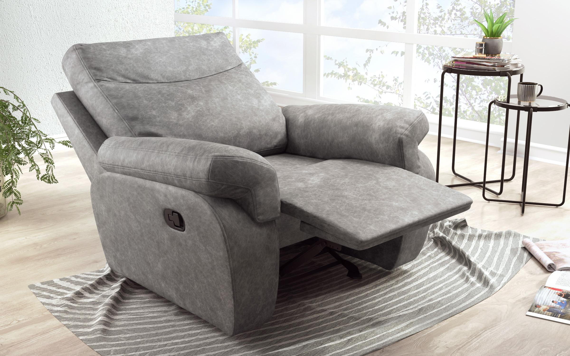 Armchair recliner /with manual mechanism/ Bellucci, grey  6