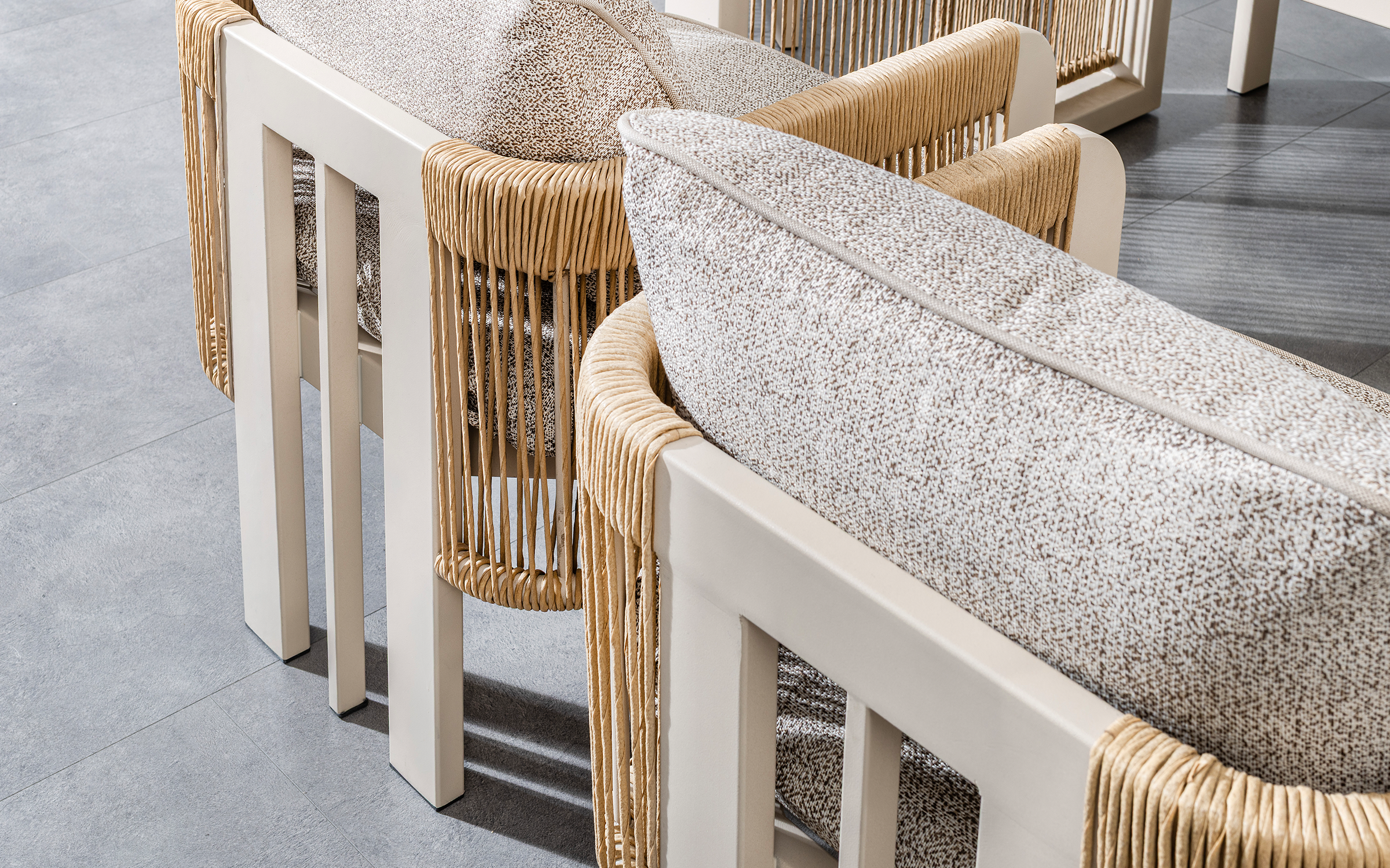 Set of table + 6 chairs Lexi, cream  5