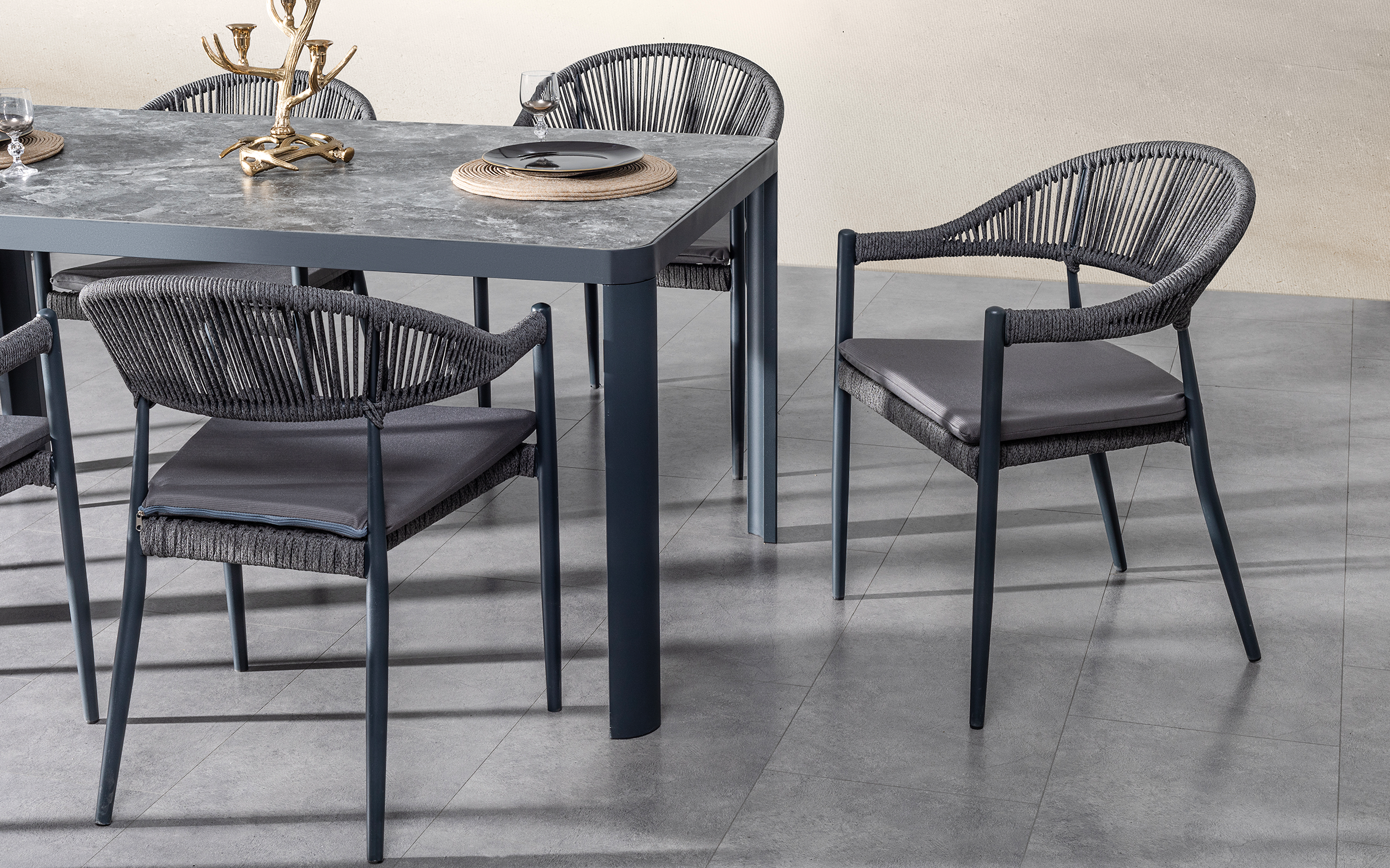Garden chair Rita, anthracite  4