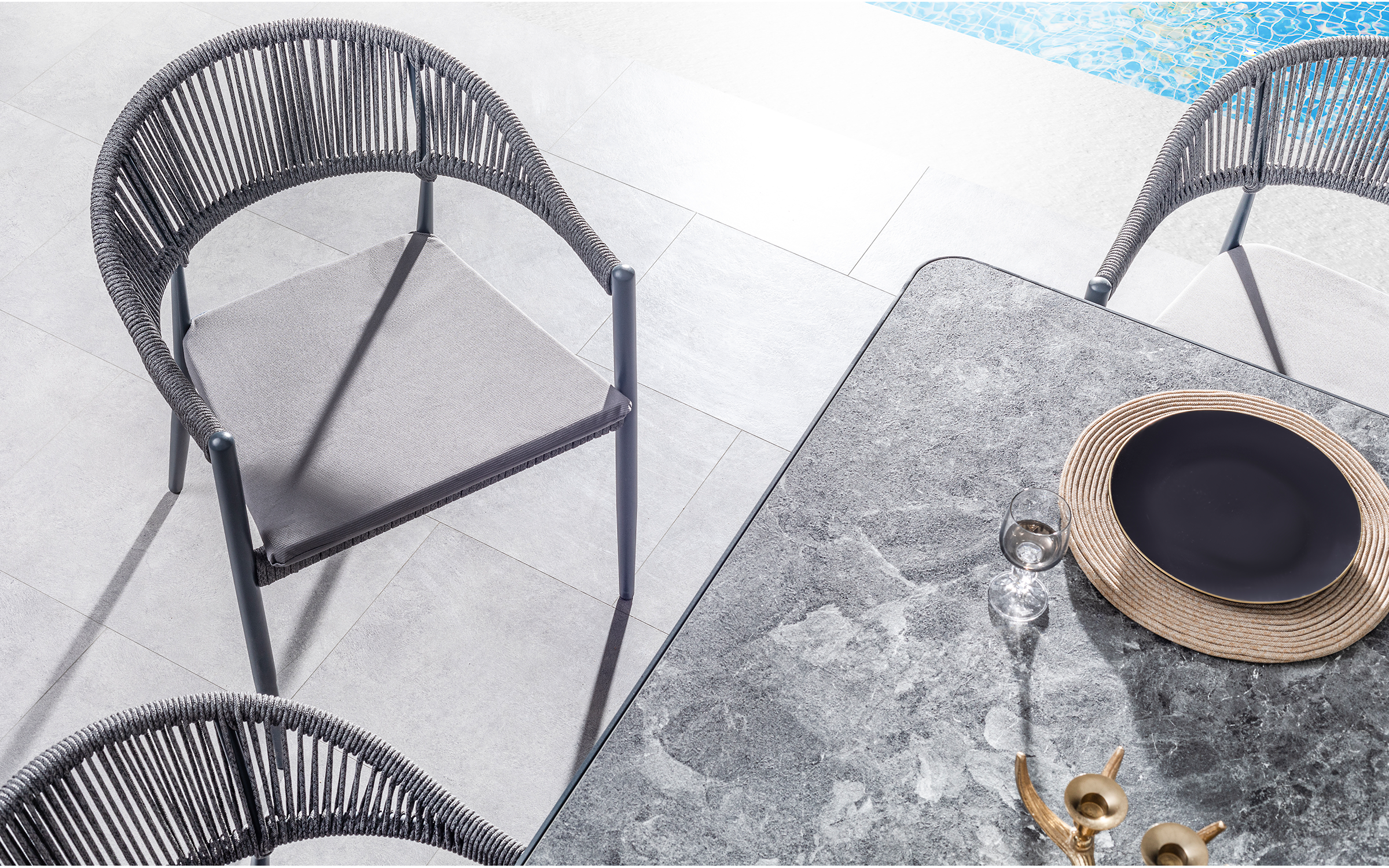 Garden chair Rita, anthracite  2