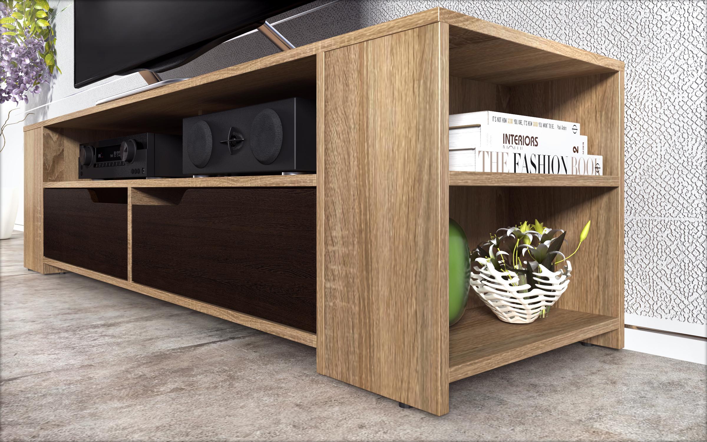 TV cabinet Modesto, Sonoma oak + Wenge  5