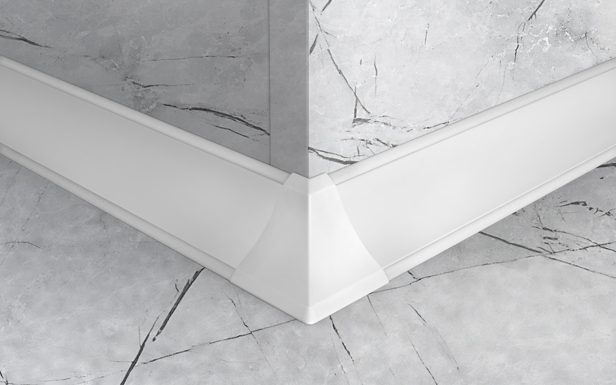 120D External corner for kitchen seal strip trim, white  1