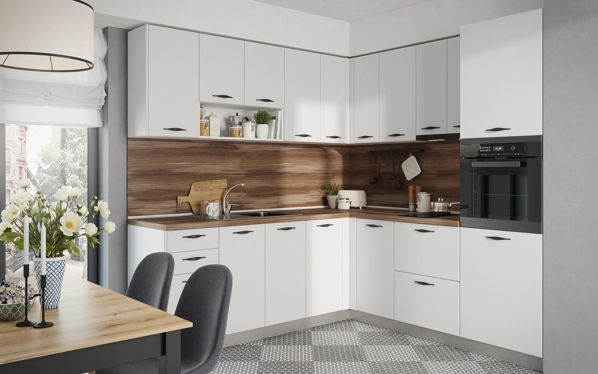 Kitchen corner cabinet Simon 18 left, white  2