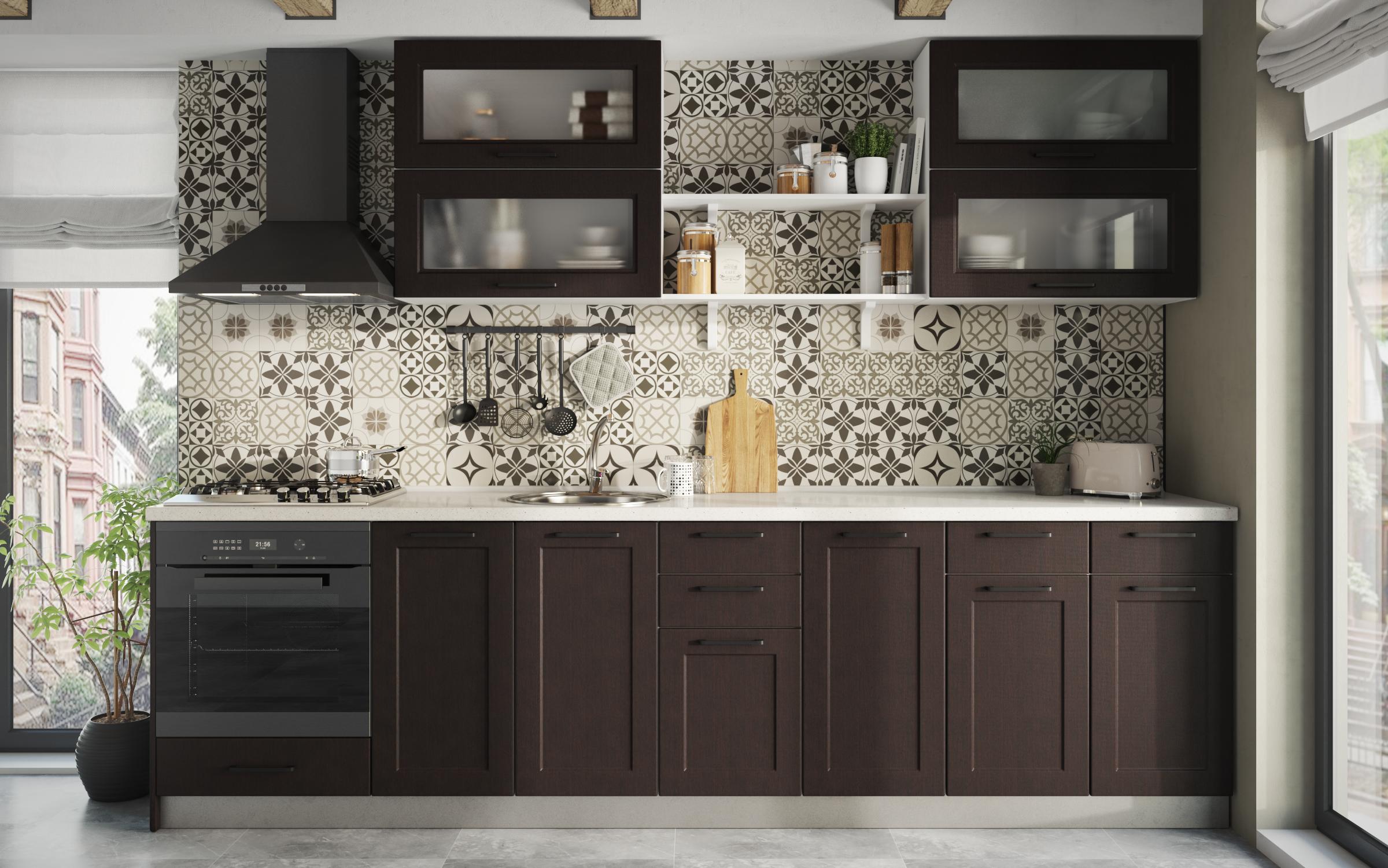 Kitchen cabinet Sena 12, Espresso oak  8