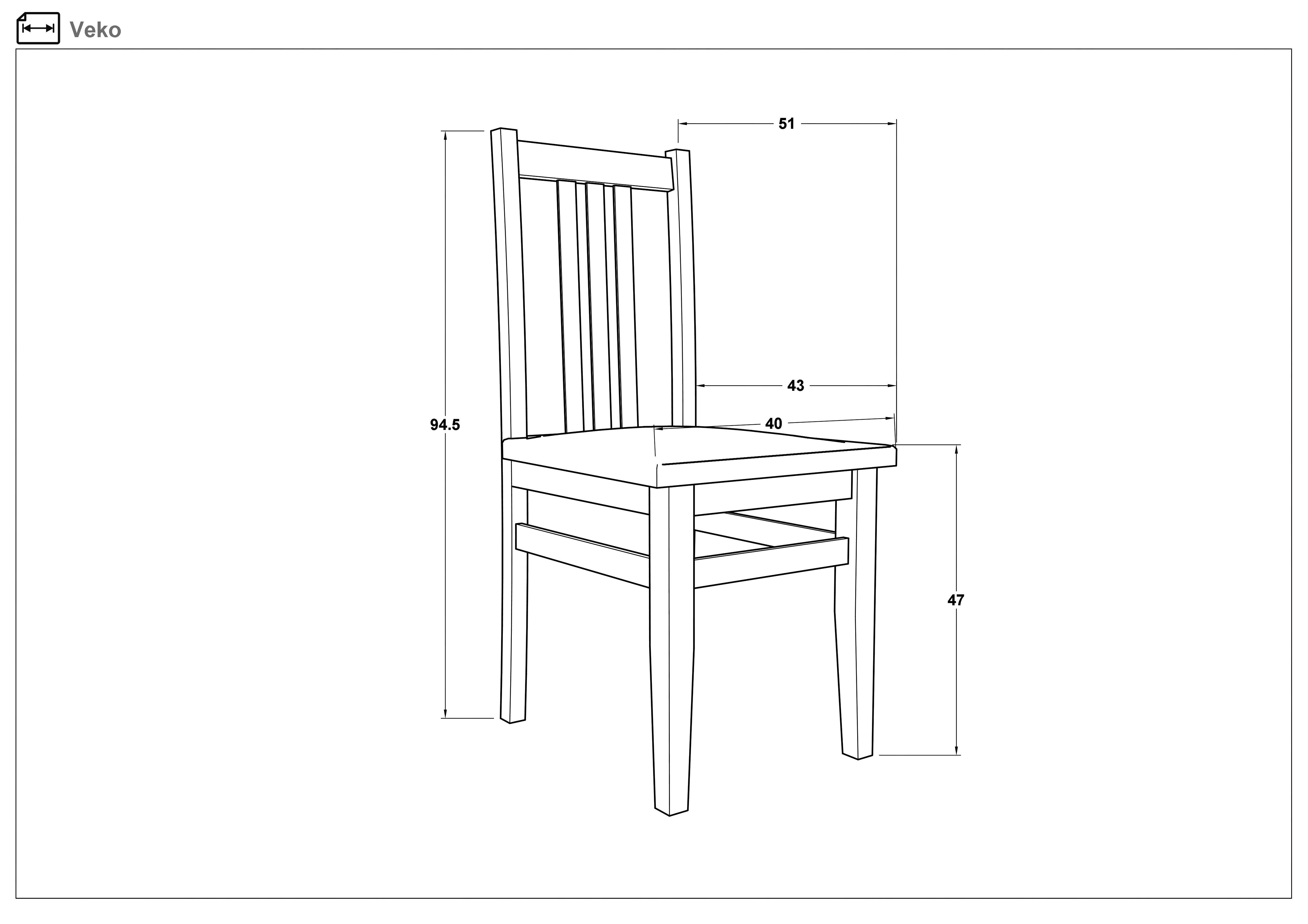 Dining chair Veco, walnut with beige seat  2