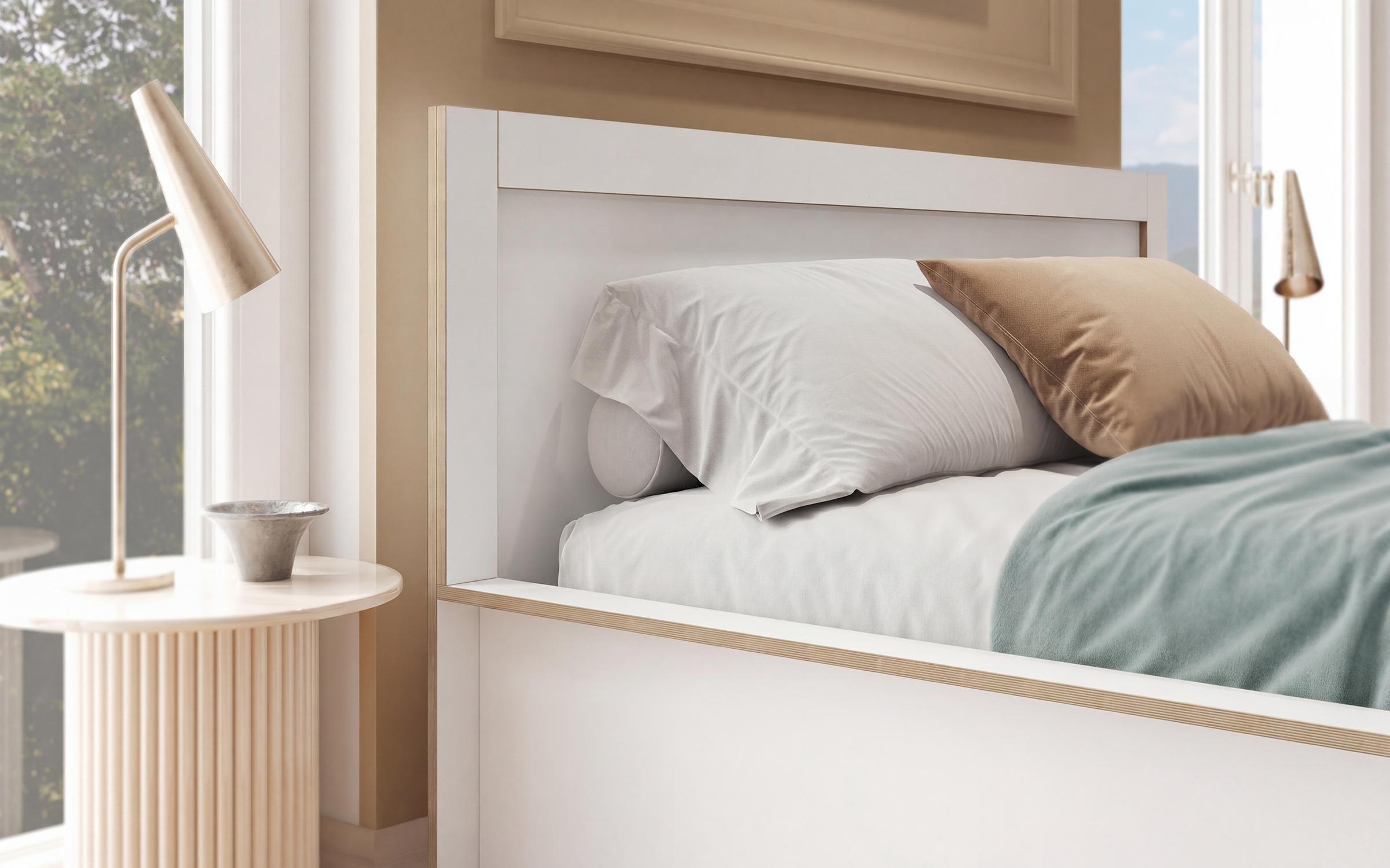 Double bed for mattress 160/200 Ziko, white  3