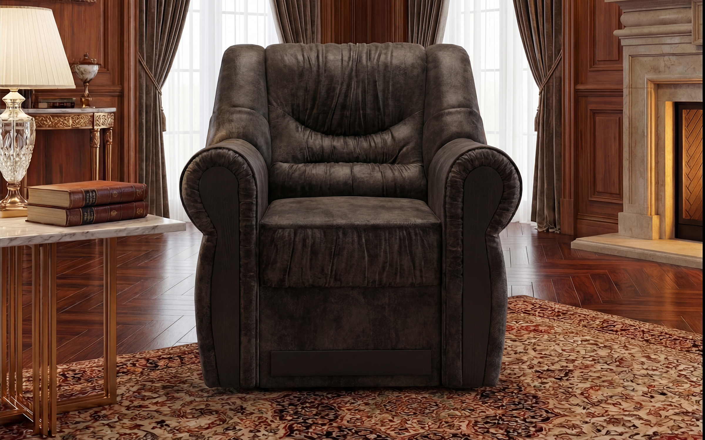 Armchair Imperial, dark brown  3