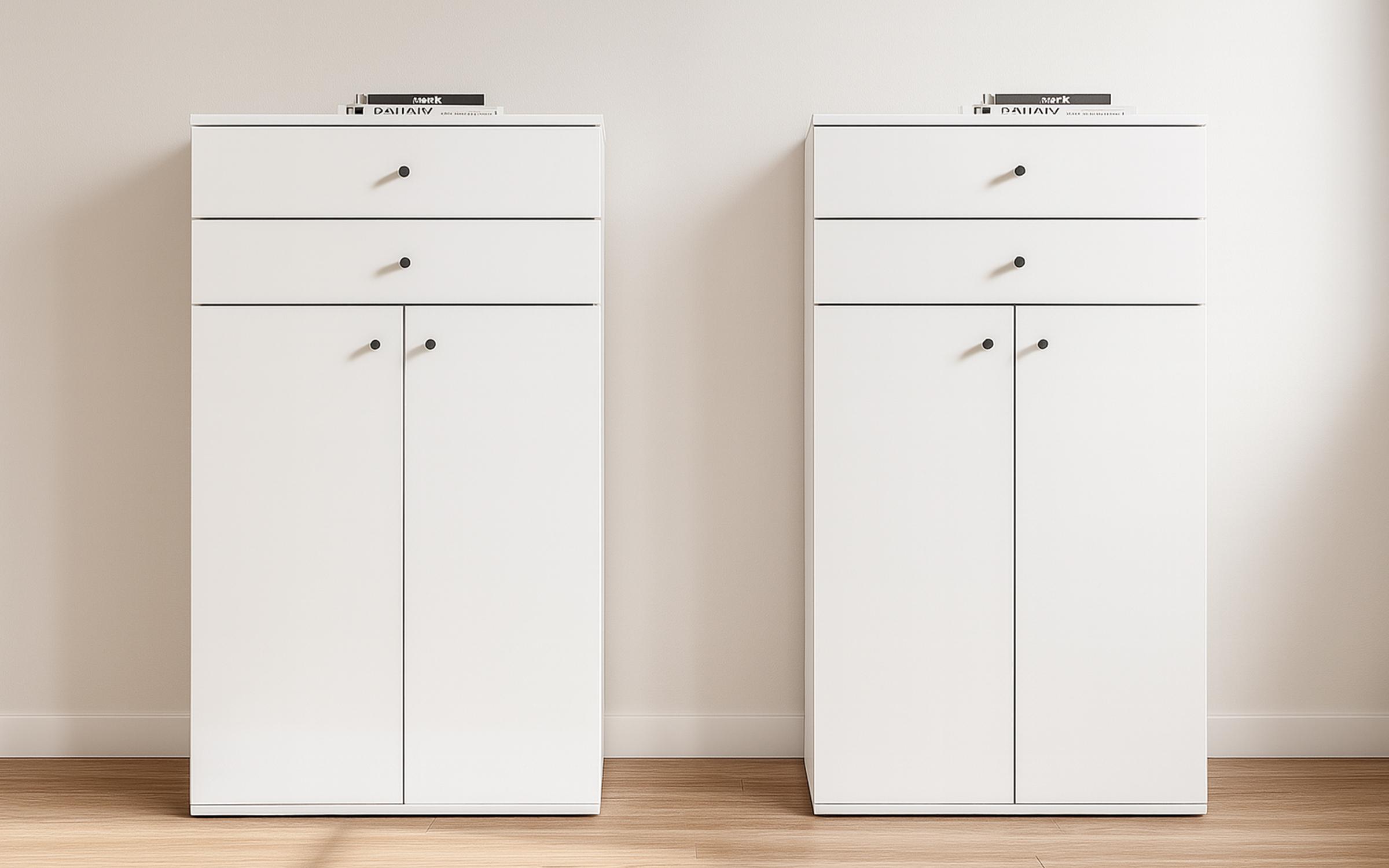 Set of 2 cabinets Olaf, white  1