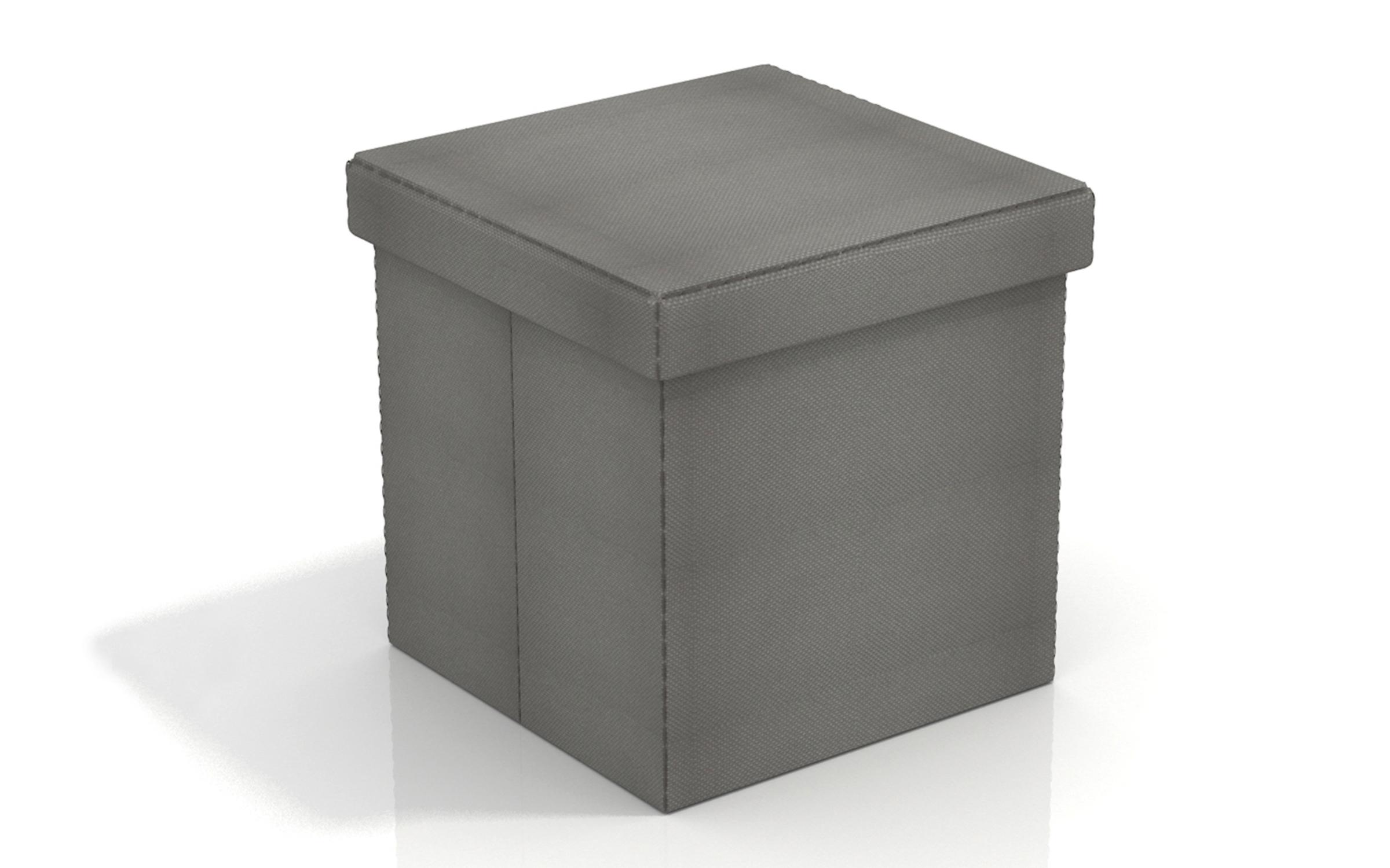 Folding ottoman Flora, grey  1