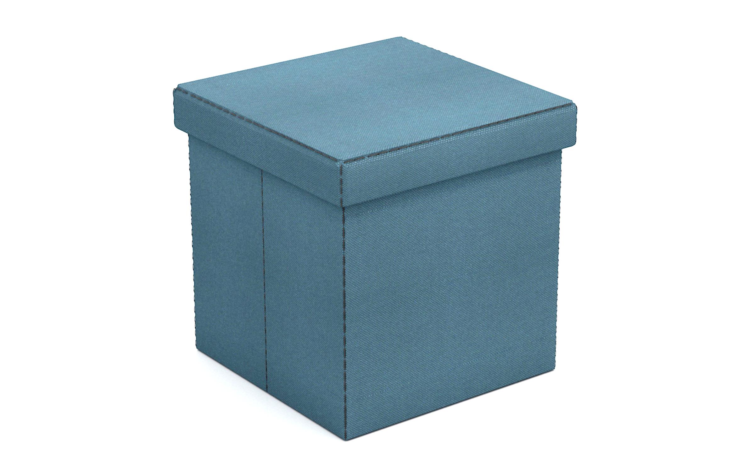 Folding ottoman Flora, blue  1