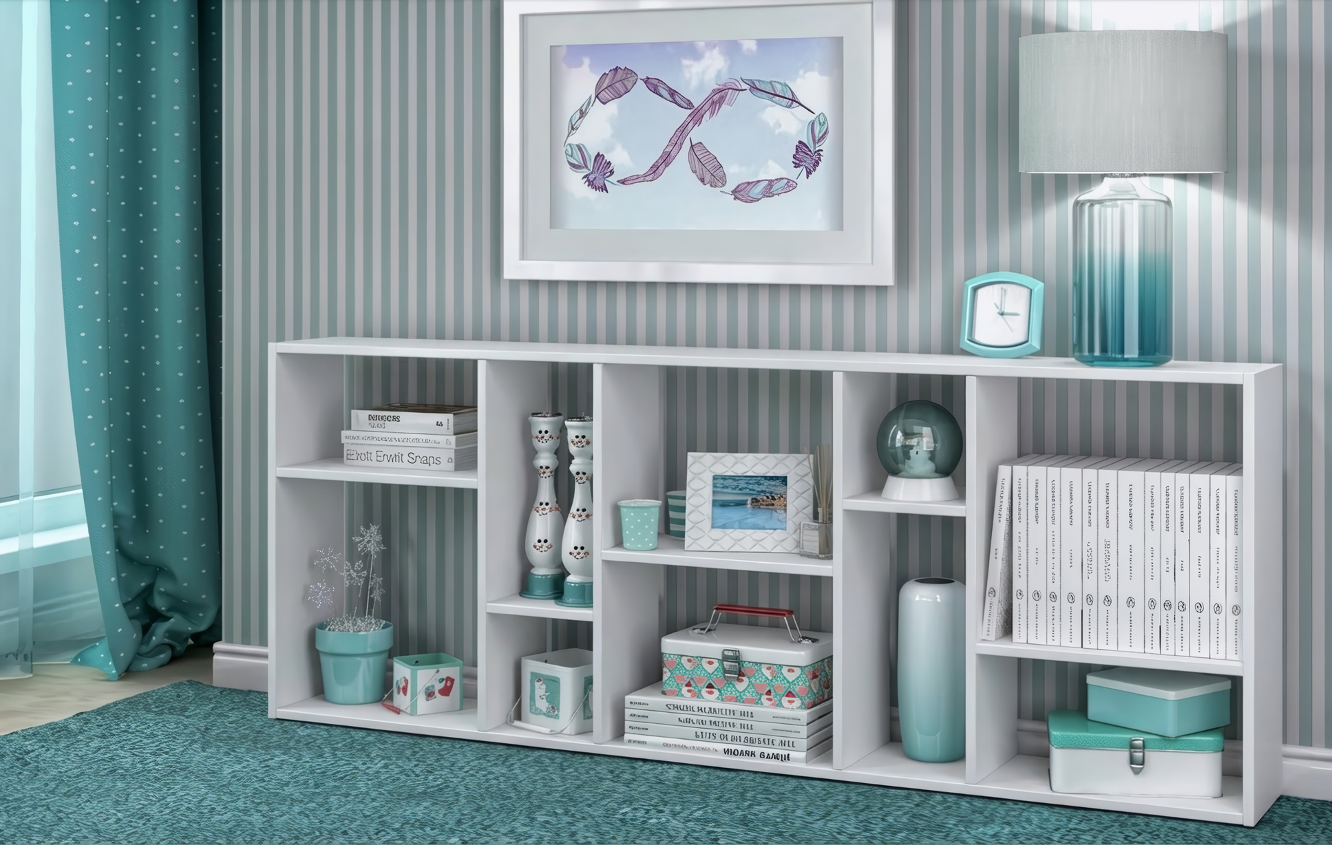 Shelf unit Astrid, white matt  3