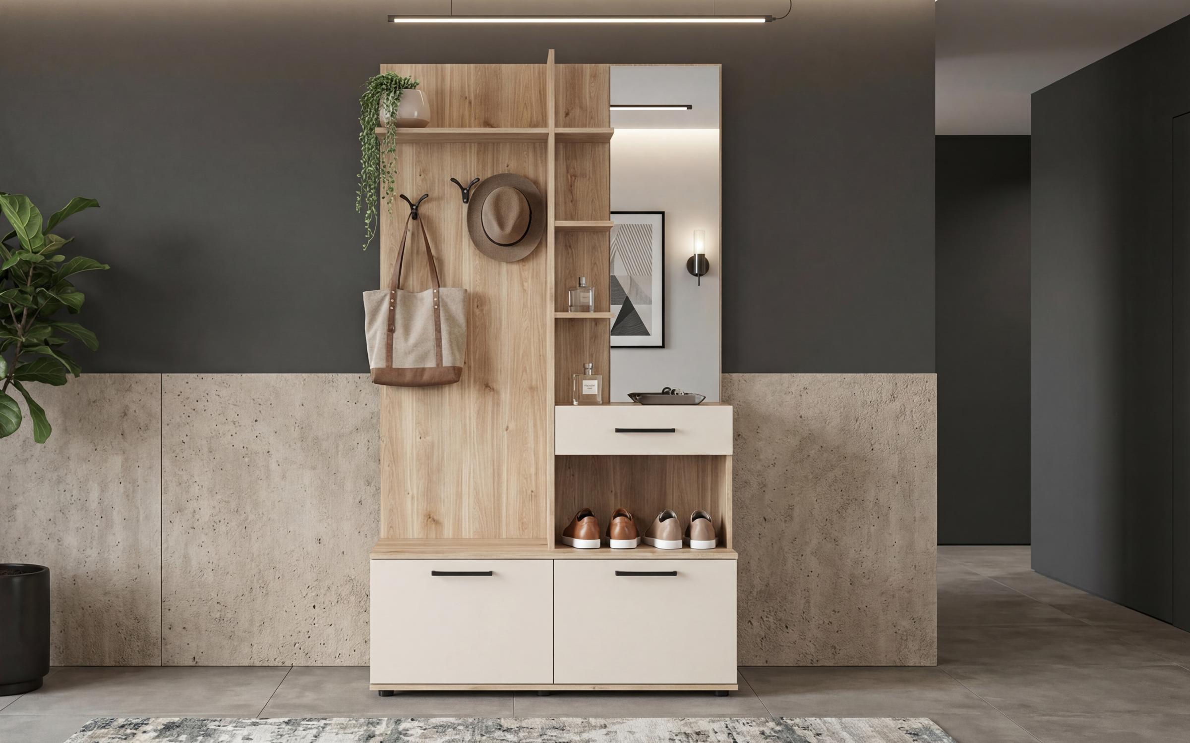 Hall Tree Daily, Honey Castello oak + cashmere  3