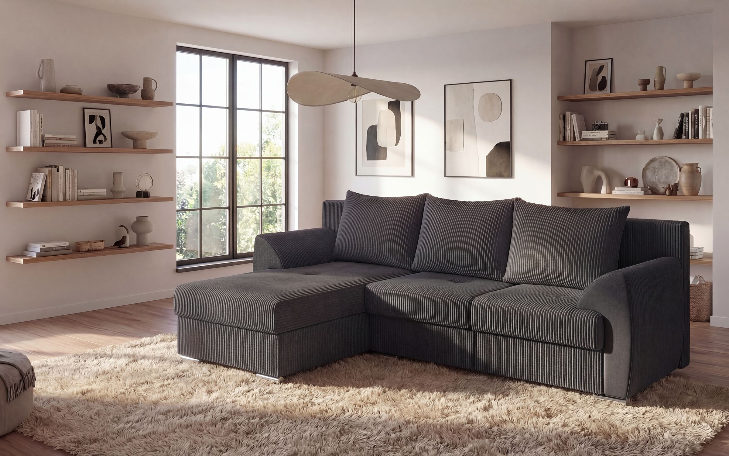 Extendable corner sofa Nord, grey  3