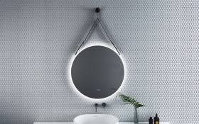 1909BLACK Bathroom mirror with LED lights thumb