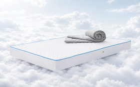 Set of mattress 90/200 + duvet 140/200 Leo Pocket + Stripe thumb