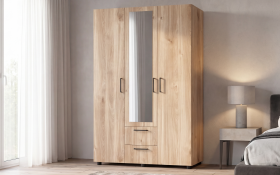 Wardrobe with clothes rod and shelves Bruno M 2 thumb