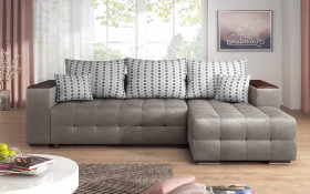 Extendable corner sofa with shelf armrest Melvin S thumb