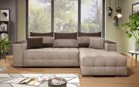 Sofa Melvin S with chaise + mini shelf armrest thumb