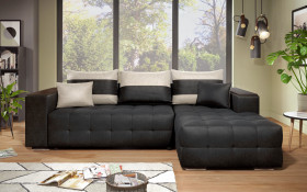 Extendable corner sofa with shelf armrest Melvin S thumb