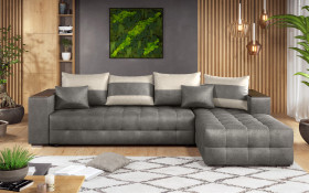 Extendable corner sofa with shelf armrest Melvin thumb