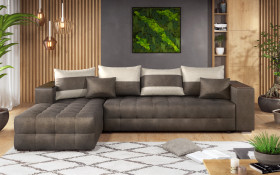 Extendable corner sofa with shelf armrest Melvin thumb