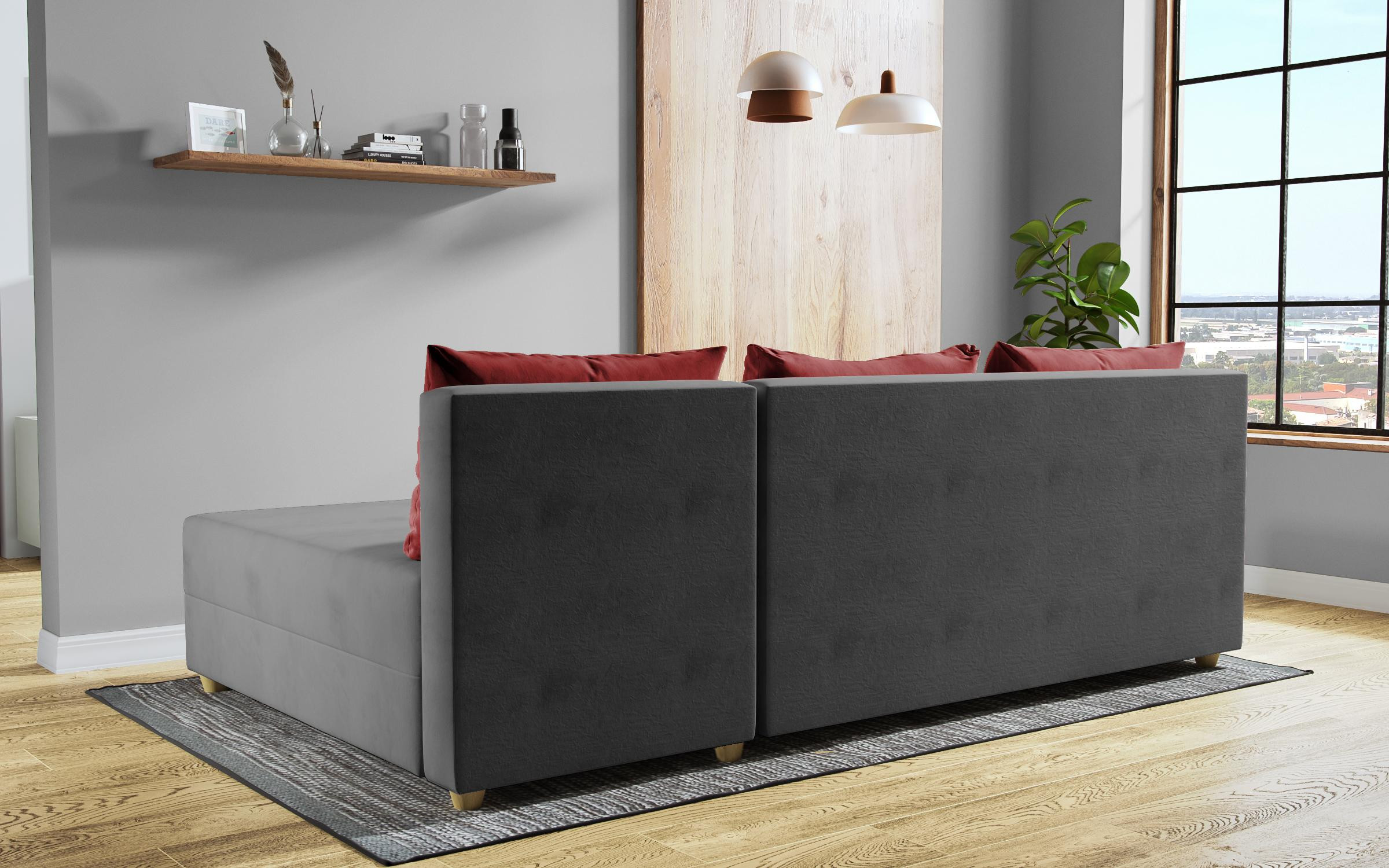 Extendable corner sofa Dafini thumb
