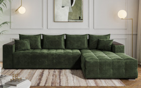 Extendable corner sofa with shelf armrest Melvin Spring thumb