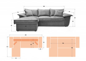 Extendable sofa Elzas thumb