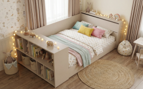 Bed + storage chest for mattress 120/190 Este thumb