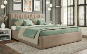 Upholstered double bed for mattress 160/200 Forino thumb