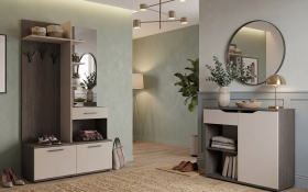 Set Hall tree Daily + dresser Space A thumb