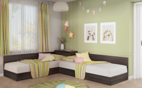 Corner beds with storage chest for mattress 82/190 Alps thumb