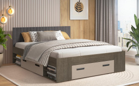 Upholstered double bed for mattress 160/200 Trace thumb
