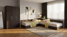 Set Corner beds Alps + wardrobe Ophelia thumb